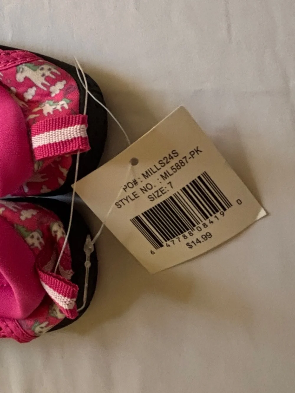 NEW Kids Hot Pink Unicorn Slip-On Water Shoes Toddler Size 7 NWR - Picture 2 of 7